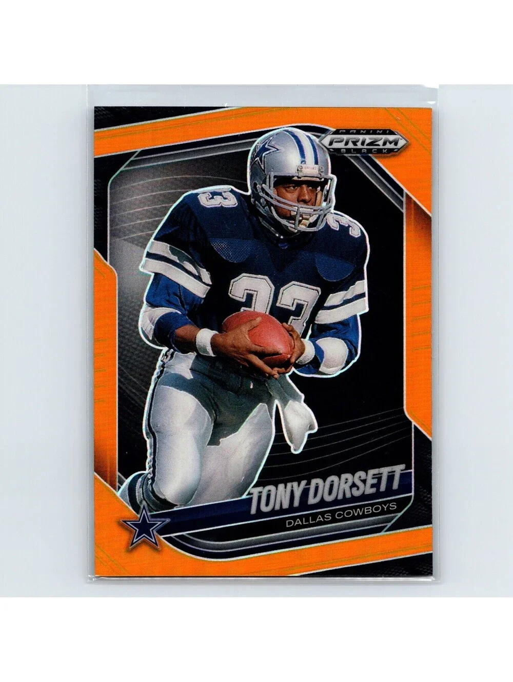 2025 Panini Prizm Black Tony Dorsett #44 Prizms Orange #/49 Dallas Cowboys